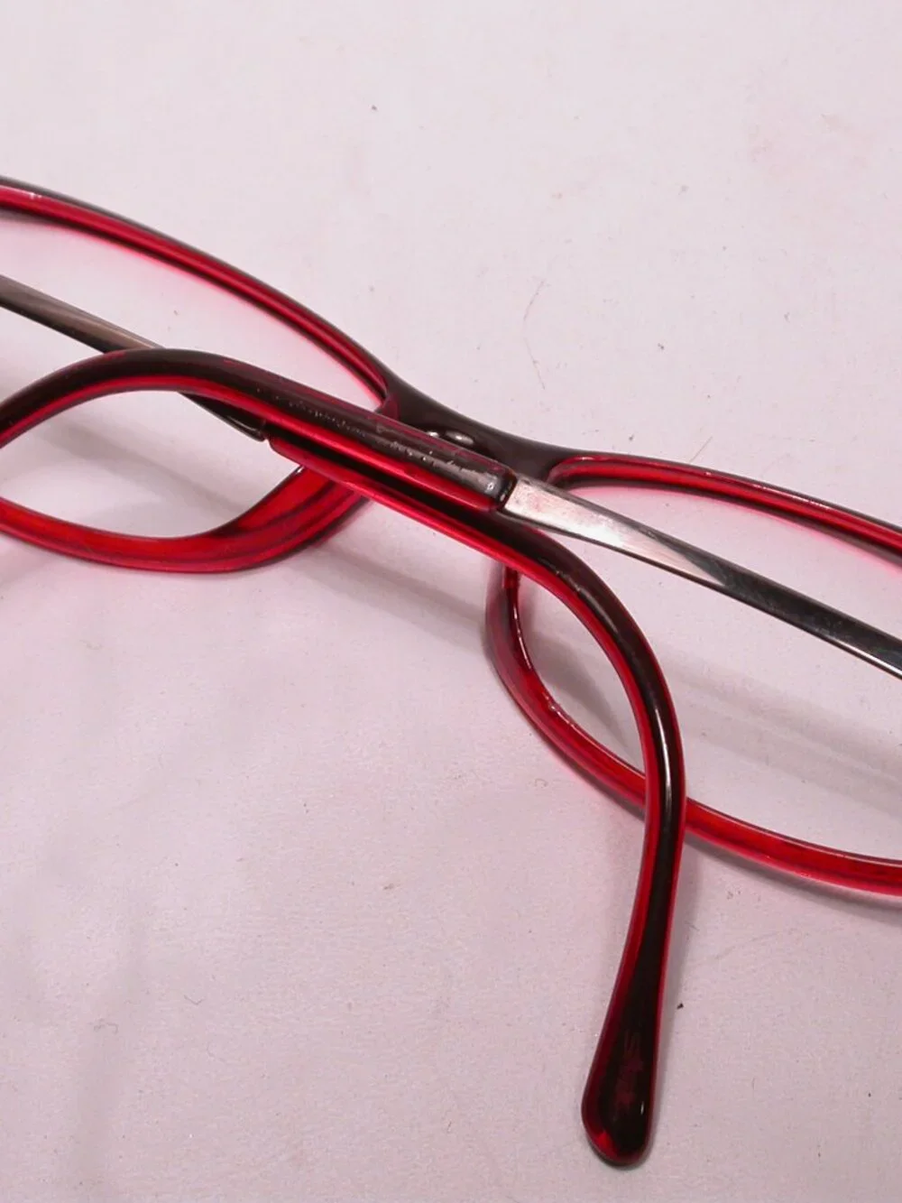 Silhouette Titan Flat Red Clear Light Weight Eyeglasses Made in Austria